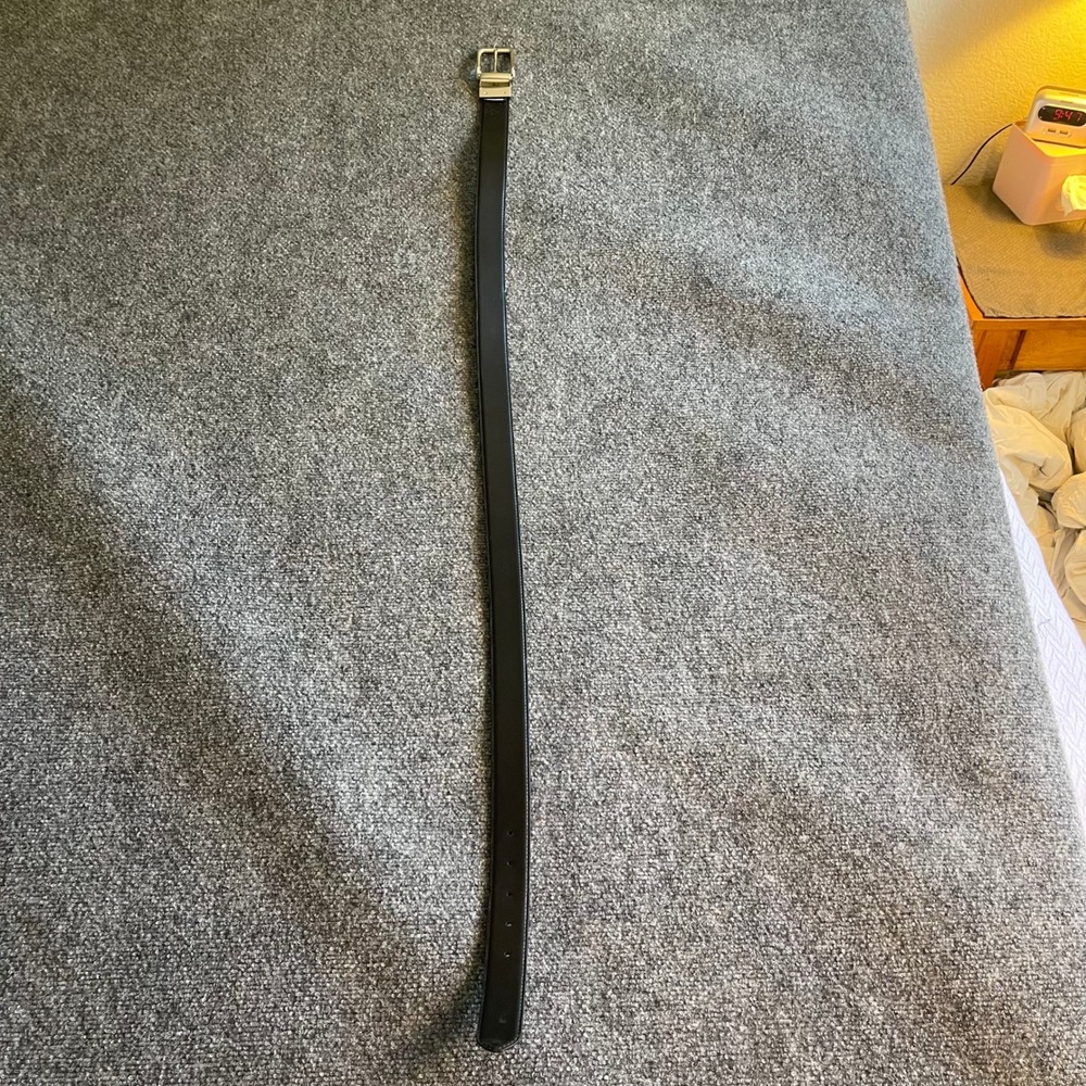 Mens Reversible Leather Belt Black Brown Silver Swivel Buckle Size 38 M18BK017